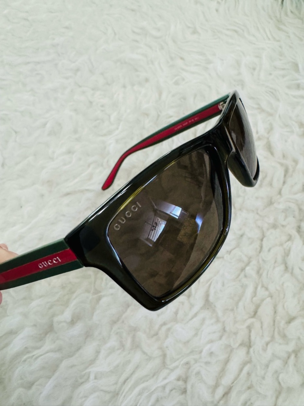 Gucci Black Frame Sunglasses with Cherryline Temples - Picture 6 of 10